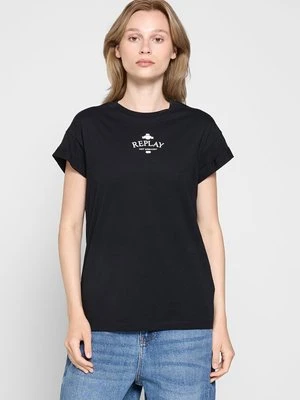 Zdjęcie produktu T-shirt z nadrukiem Replay czarny