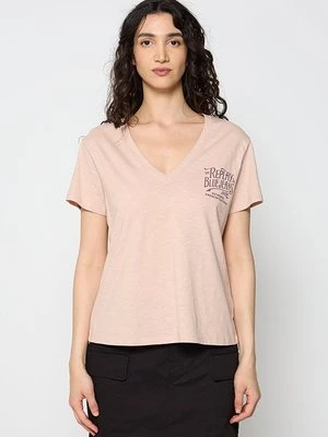 Zdjęcie produktu T-shirt z nadrukiem Replay różowy