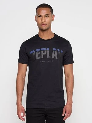 Zdjęcie produktu T-shirt z nadrukiem Replay czarny