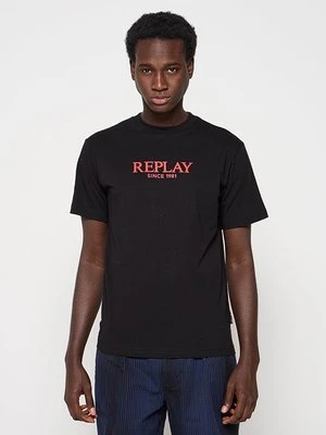 Zdjęcie produktu T-shirt z nadrukiem Replay czarny