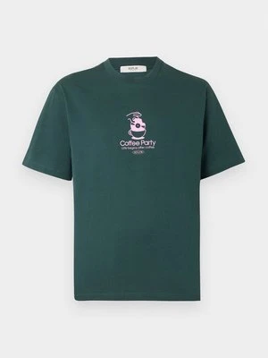 Zdjęcie produktu T-shirt z nadrukiem Replay ciemnozielony