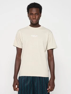 Zdjęcie produktu T-shirt z nadrukiem Replay mleczny