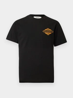 T-shirt z nadrukiem Replay czarny
