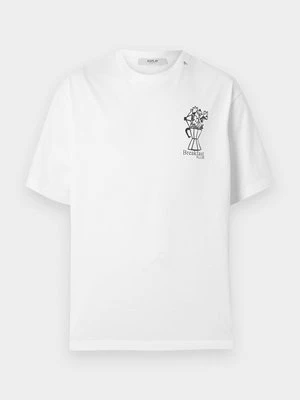 T-shirt z nadrukiem Replay biały