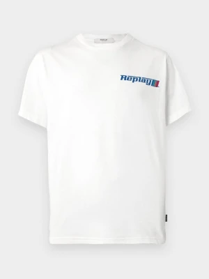 T-shirt z nadrukiem Replay biały