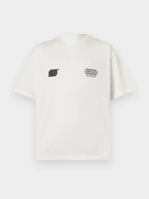 T-shirt z nadrukiem Replay biały
