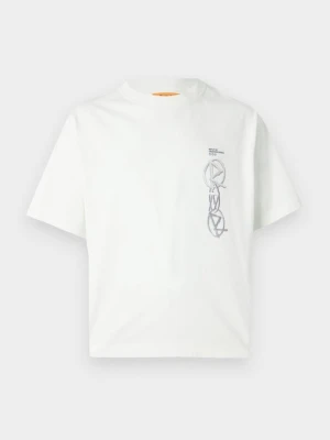 T-shirt z nadrukiem Replay biały