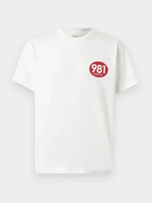 T-shirt z nadrukiem Replay biały