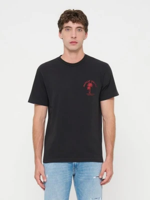 T-shirt z nadrukiem Replay czarny
