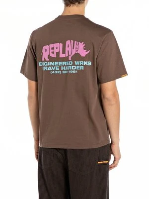 T-shirt z nadrukiem Replay Inc.