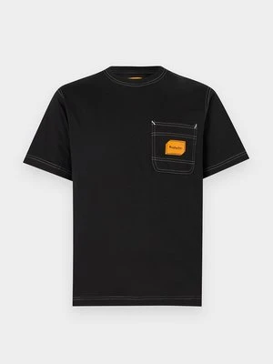 T-shirt z nadrukiem Replay czarny