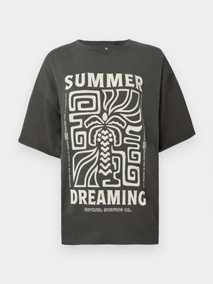 T-shirt z nadrukiem Rip Curl czarny