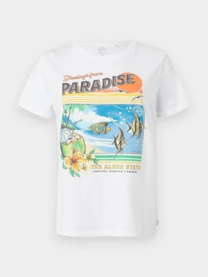 T-shirt z nadrukiem Rip Curl biały