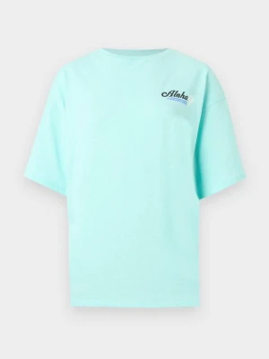 T-shirt z nadrukiem Rip Curl jasnoniebieski