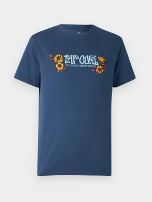 T-shirt z nadrukiem Rip Curl niebieski