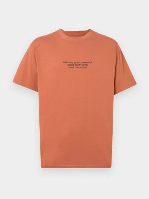 T-shirt z nadrukiem Rip Curl pomarańczowy