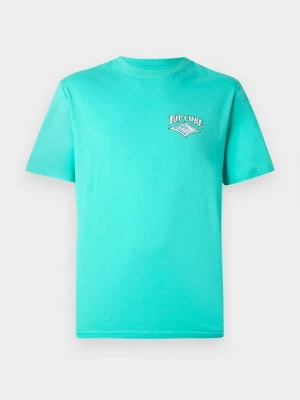 T-shirt z nadrukiem Rip Curl turkusowy