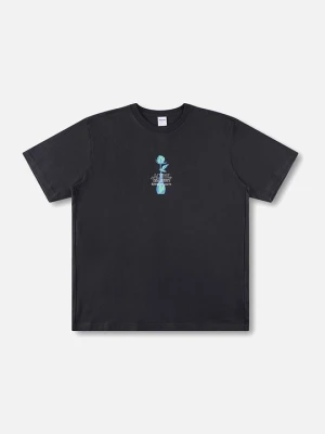 T-shirt z nadrukiem Rivvia Projects antracytowy melanż