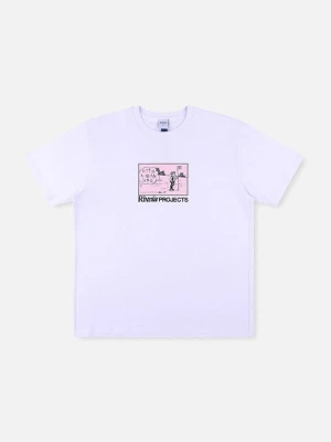 T-shirt z nadrukiem Rivvia Projects biały