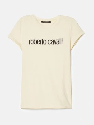 T-shirt z nadrukiem Roberto Cavalli