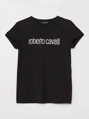 T-shirt z nadrukiem Roberto Cavalli
