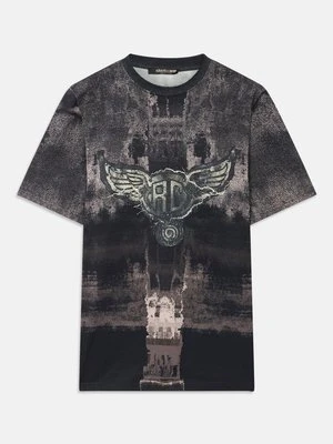 T-shirt z nadrukiem Roberto Cavalli