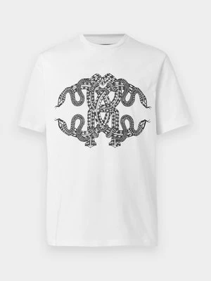 T-shirt z nadrukiem Roberto Cavalli