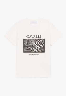 T-shirt z nadrukiem Roberto Cavalli Junior