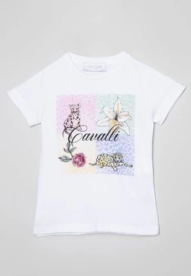 T-shirt z nadrukiem Roberto Cavalli Junior