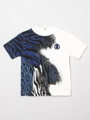 T-shirt z nadrukiem Roberto Cavalli Junior