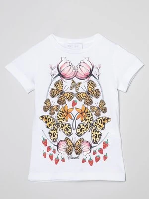 T-shirt z nadrukiem Roberto Cavalli Junior