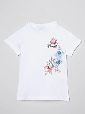 T-shirt z nadrukiem Roberto Cavalli Junior