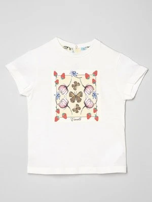 T-shirt z nadrukiem Roberto Cavalli Junior