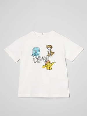 T-shirt z nadrukiem Roberto Cavalli Junior