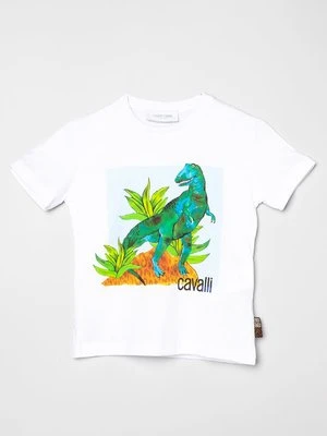 T-shirt z nadrukiem Roberto Cavalli Junior