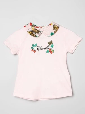 T-shirt z nadrukiem Roberto Cavalli Junior