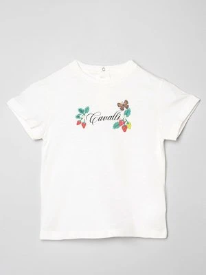 T-shirt z nadrukiem Roberto Cavalli Junior