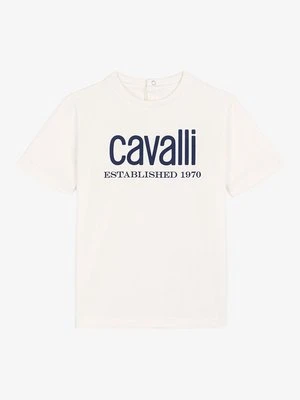 T-shirt z nadrukiem Roberto Cavalli Junior