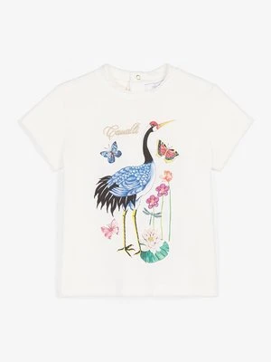 T-shirt z nadrukiem Roberto Cavalli Junior