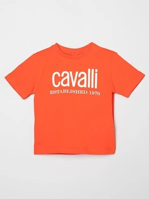 T-shirt z nadrukiem Roberto Cavalli Junior