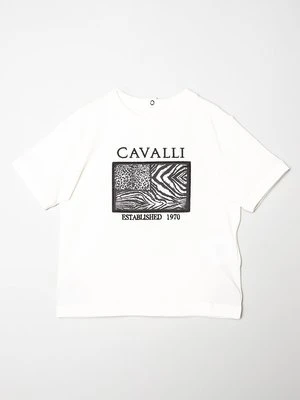 T-shirt z nadrukiem Roberto Cavalli Junior