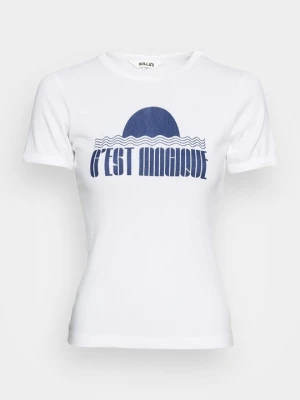 T-shirt z nadrukiem Rollas biały