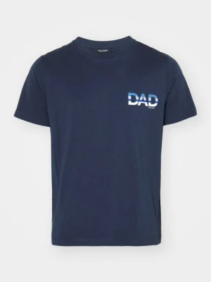 T-shirt z nadrukiem Ron Dorff granatowy
