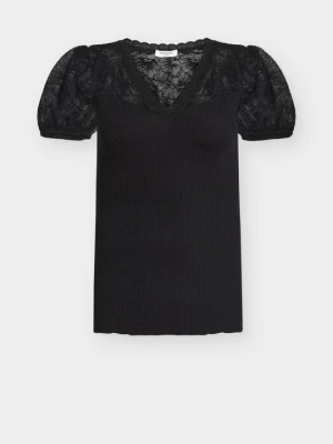 T-shirt z nadrukiem Rosemunde czarny