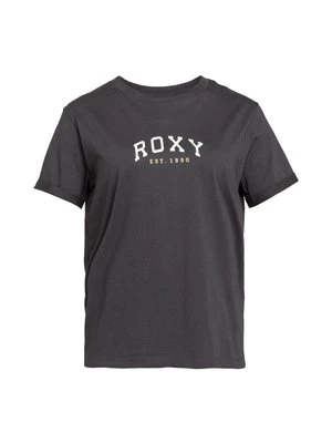 T-shirt z nadrukiem Roxy różowy
