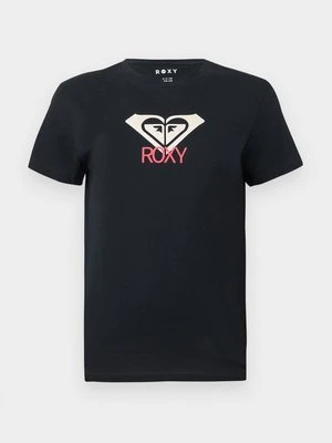 T-shirt z nadrukiem Roxy czarny
