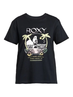 T-shirt z nadrukiem Roxy antracytowy