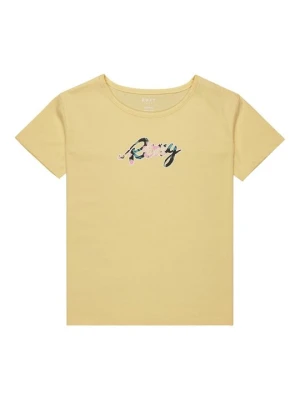 T-shirt z nadrukiem Roxy beżowy