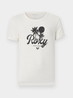 T-shirt z nadrukiem Roxy biały