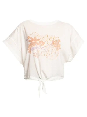 T-shirt z nadrukiem Roxy biały